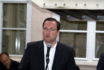 Thorsten Reschke, CDU-Fraktionsvorsitzender, bei der Eröffnung des Sommerfestes Thorsten Reschke, CDU-Fraktionsvorsitzender, bei der Eröffnung des Sommerfestes