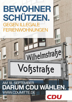 Wahlplakat der CDU Mitte 2011 Wahlplakat der CDU Mitte 2011